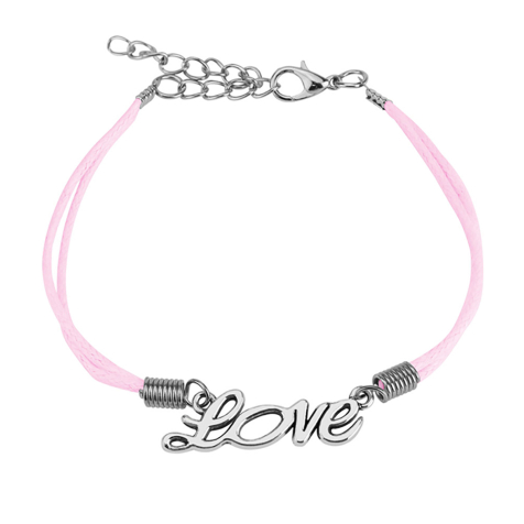 Kunstlederarmband pink Love