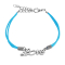 Faux leather bracelet blue Love