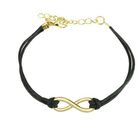 Faux leather strap black infinity
