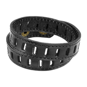 Black leather strap with slit