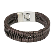 Lederarmband braun mit Schuppen