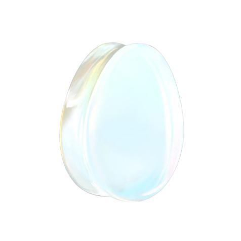 Flared Plug Tropfen aus Opalite Stein