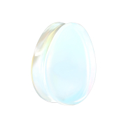 Flared Plug Tropfen aus Opalite Stein