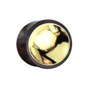 Flared Plug aus Sonoholz mit Goldzinn