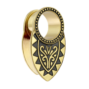 Flesh Tunnel vergoldet Vintage Schild