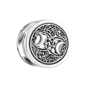 Flesh Tunnel argent lune et étoile