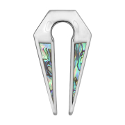 Peso per orecchio a buco di serratura in argento a due...