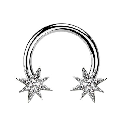 Circular Barbell argent avec étoile