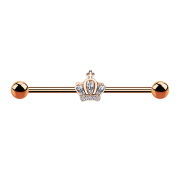 Barbell rose gold with crown