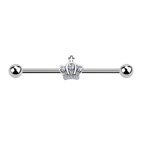 Barbell silver with crown