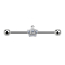 Barbell silver with crown