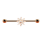 Barbell rose gold with snow star