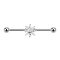Barbell silver with snow star