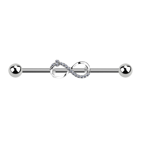 Barbell argent avec infini