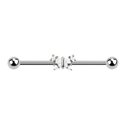 Barbell argent avec papillon