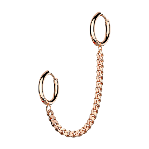 Ohrring rosegold Kette mit Ohrring