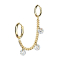 Gold-plated earring necklace with earring and three crystals