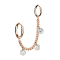 Ohrring rosegold Kette mit Ohrring und drei Kristalle