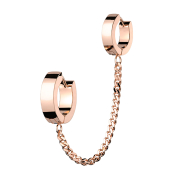 Ohrring zum Klappen rosegold Kette mit Ohrring