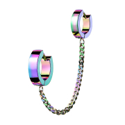 Ohrring zum Klappen farbig Kette mit Ohrring