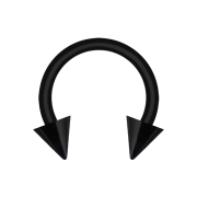 Micro Circular Barbell schwarz mit zwei Cones