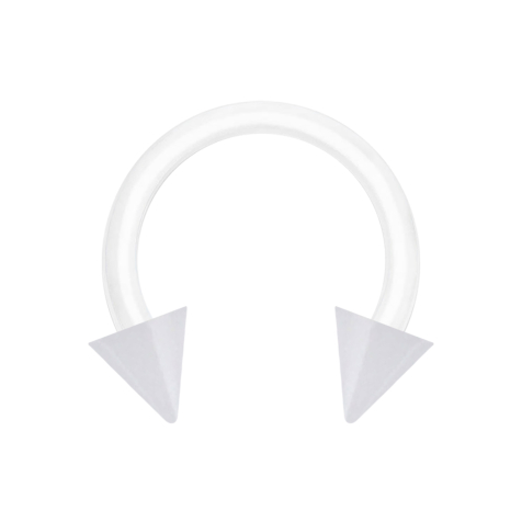 Micro Circular Barbell weiss mit zwei Cones