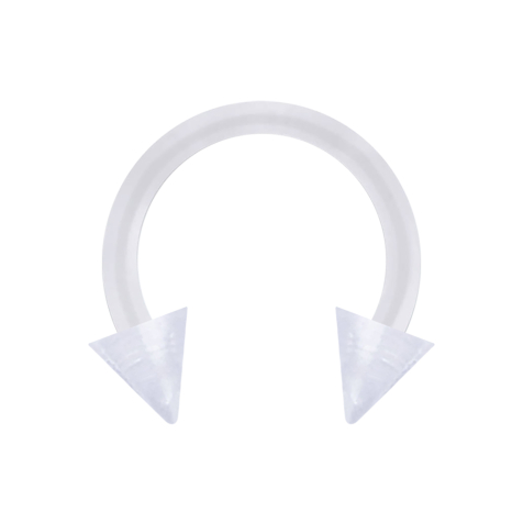 Micro Circular Barbell transparent mit zwei Cones