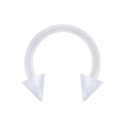 Micro Circular Barbell transparent mit zwei Cones