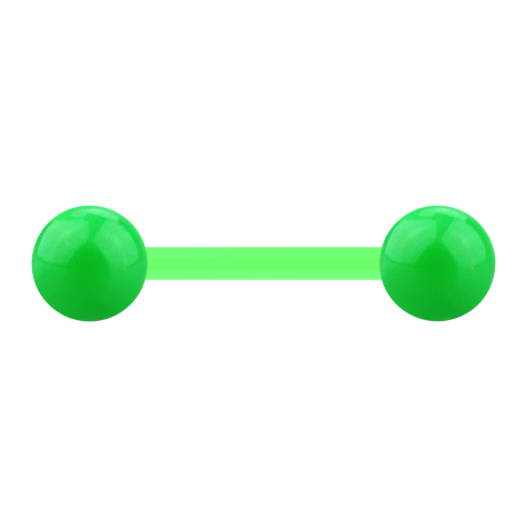 Barbell green con due palline