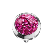 Dermal Anchor Kristall Kuppel pink Epoxy Schutzschicht
