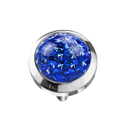 Dermal Anchor cristal dôme bleu foncé...