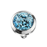 Dermal Anchor Dôme en cristal aqua Couche de...