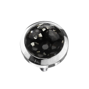 Dermal Anchor cristal dôme noir époxy de...