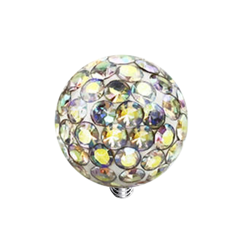 Dermal Anchor Cristal Boule multicolore Couche de protection Epoxy