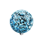 Dermal Anchor crystal ball aqua epoxy protective layer