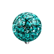 Dermal Anchor Kristallkugel türkis Epoxy Schutzschicht
