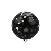 Dermal Anchor crystal ball black epoxy protective layer