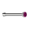 Nasenstecker gerade silber Halbkugel Kristall fuchsia