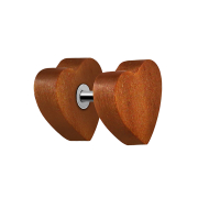 Fake plug heart made from Sawo wood