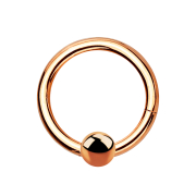 Micro segment ring hinged rose gold with ball