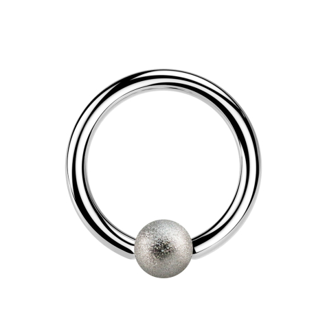Micro Ball Closure anneau argent moucheté