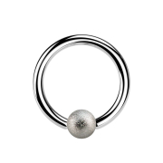 Micro Ball Closure anneau argent moucheté