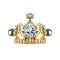 Micro Barbell doré Tiara avec cristal argenté