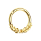 Micro segment ring hinged gold-plated with laurel wreath