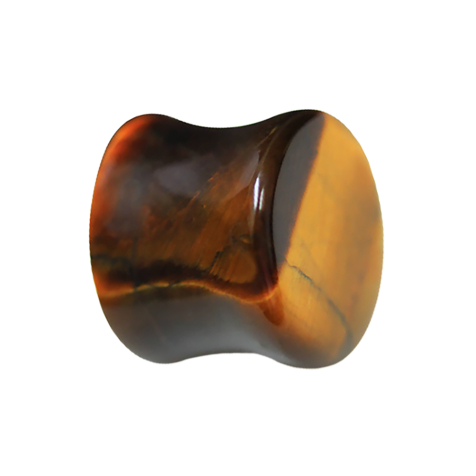 Flared Plug en pierre doeil de tigre