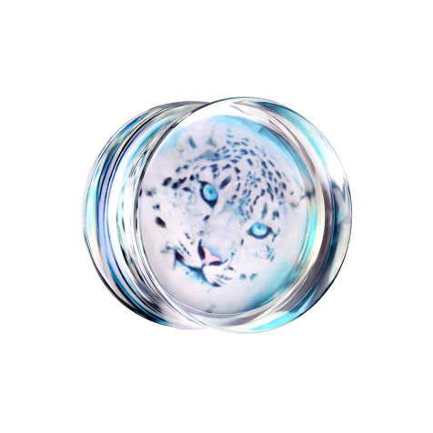 Flared Plug transparent avec guépard