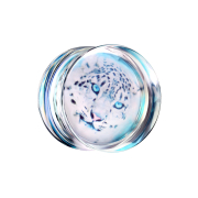 Flared Plug transparent avec guépard