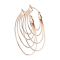 Earring rose gold four ovals