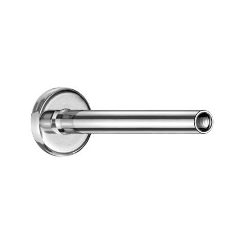 Tige Micro Labret argentée avec filetage intérieur de 1,2 mm