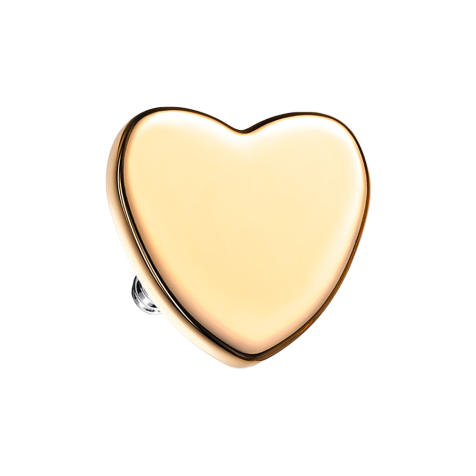 Dermal Anchor Heart oro rosa